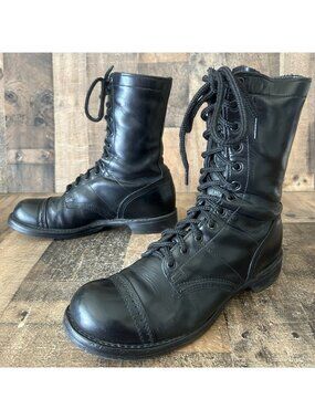 Corcoran 1500 Black Lace Up Jump Boots Mens 10.5 D